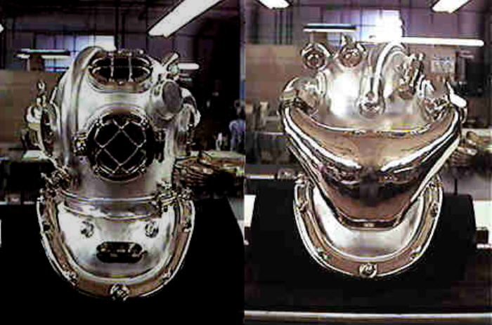 U.S. Navy Helium Helmet w/Single Exhaust Valve (early version)